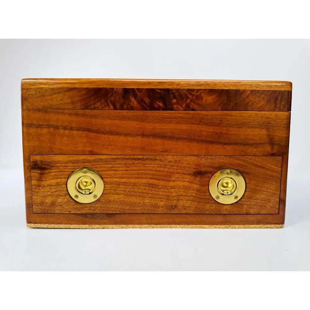 Vintage Handmade Musical Jewelry Cabinet with Drawer